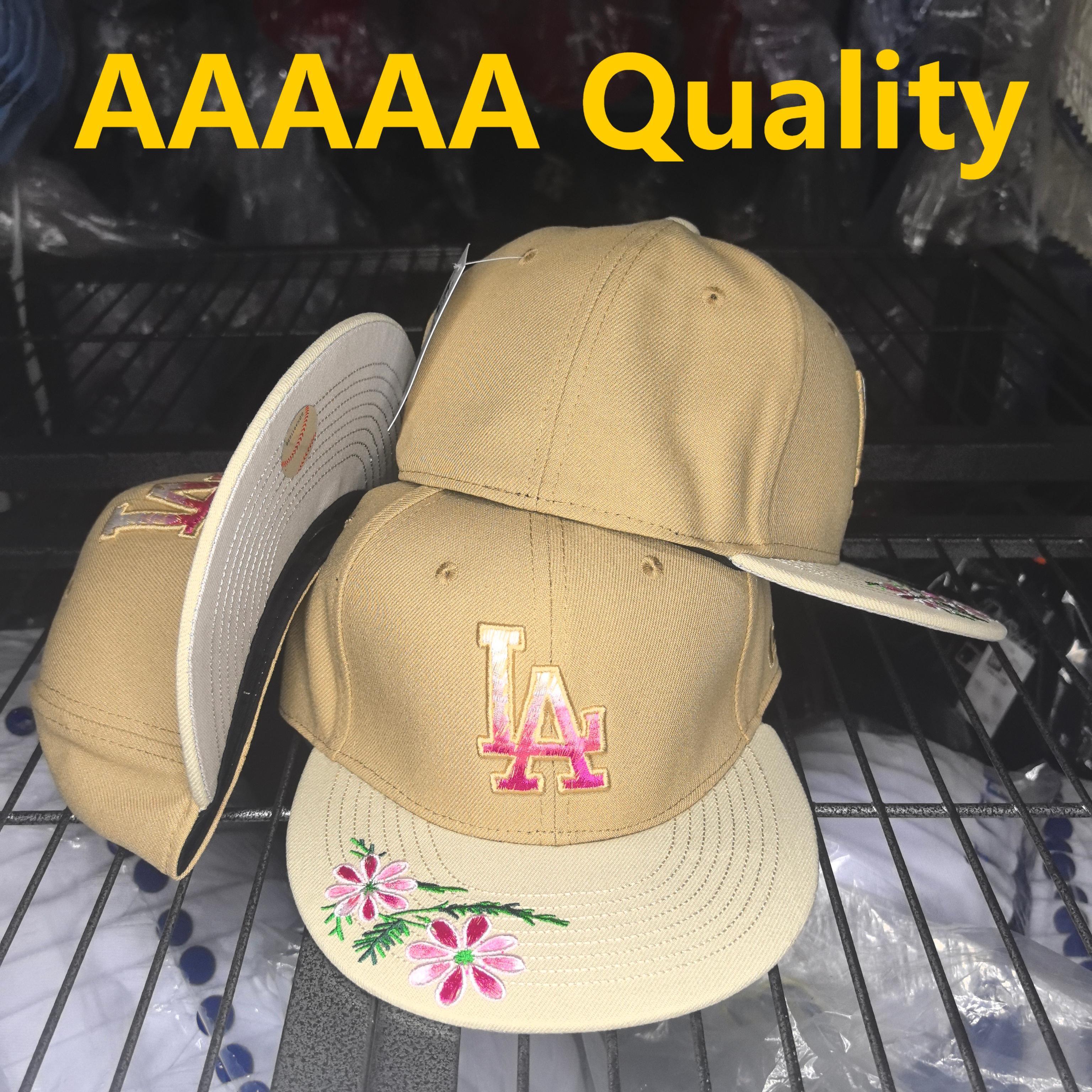 כובע LA פרחים חום-שמנת