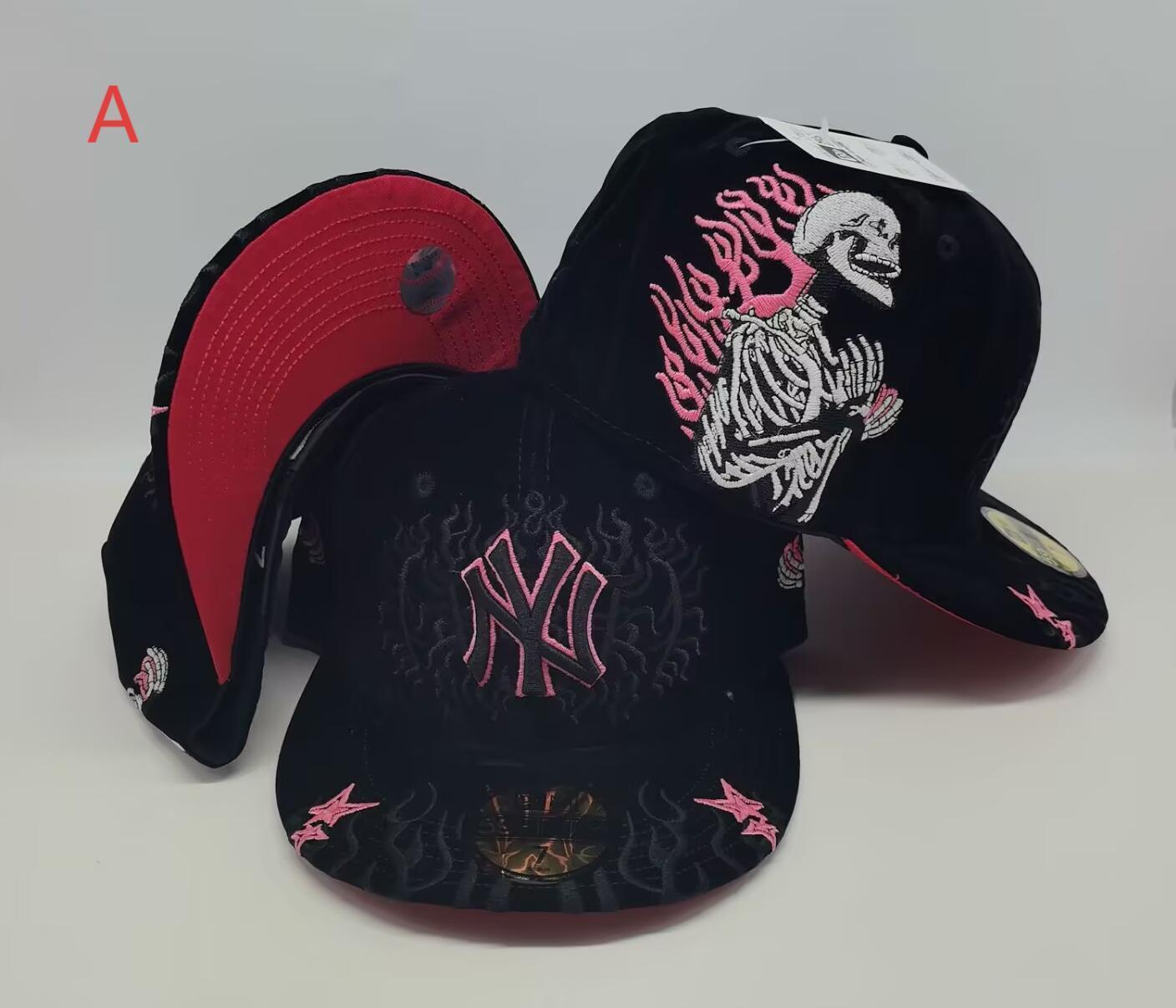 NY Pink Flames × Skeleton Aura – Limited Black Edition 59FIFTY