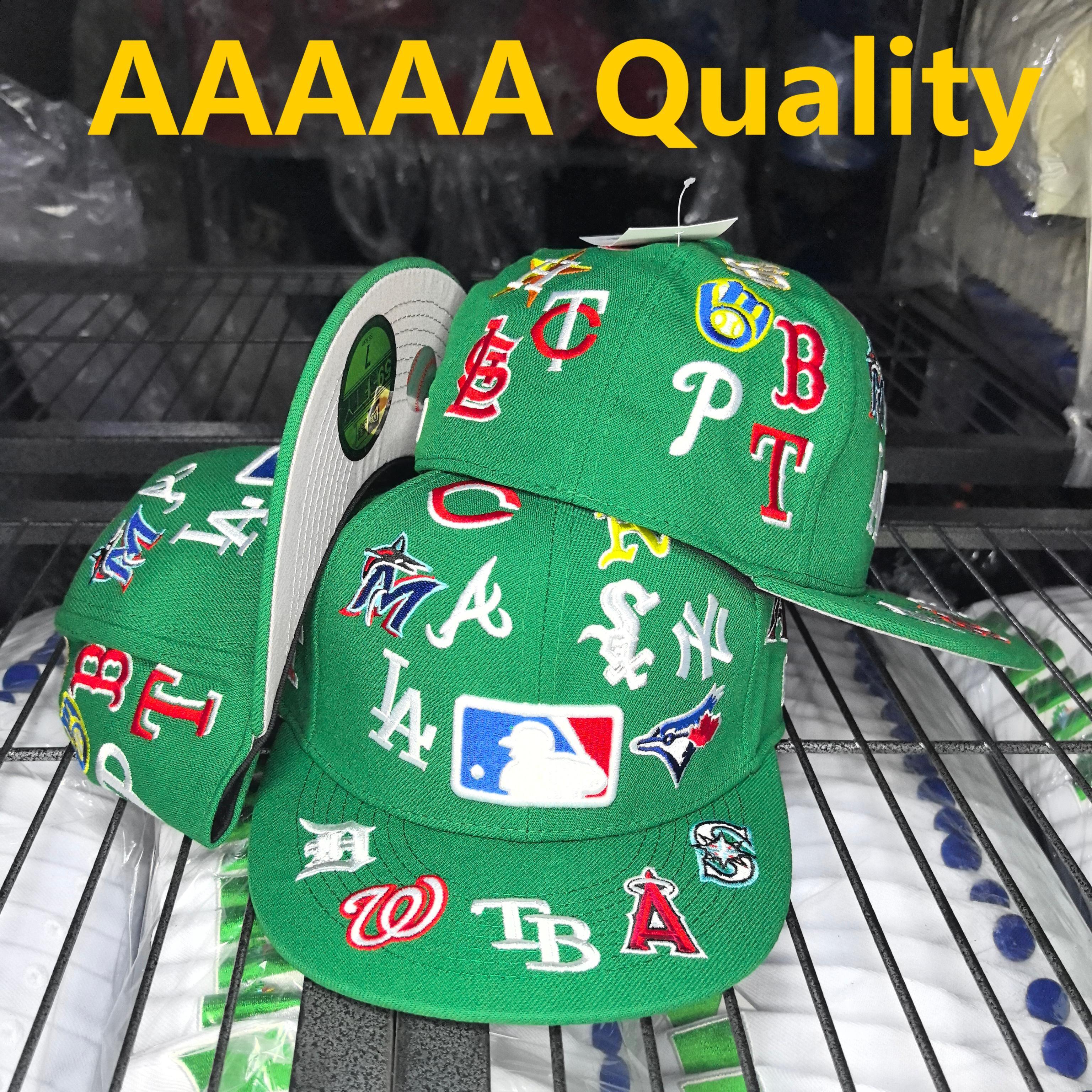 כובע MLB מולטי לוגואים ירוק