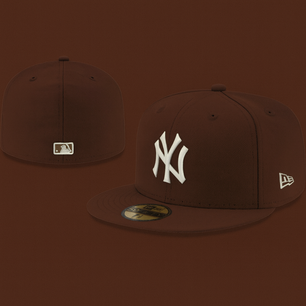 NY Yankees × Brown Edition – כובע פרימיום 59FIFTY חום מלא