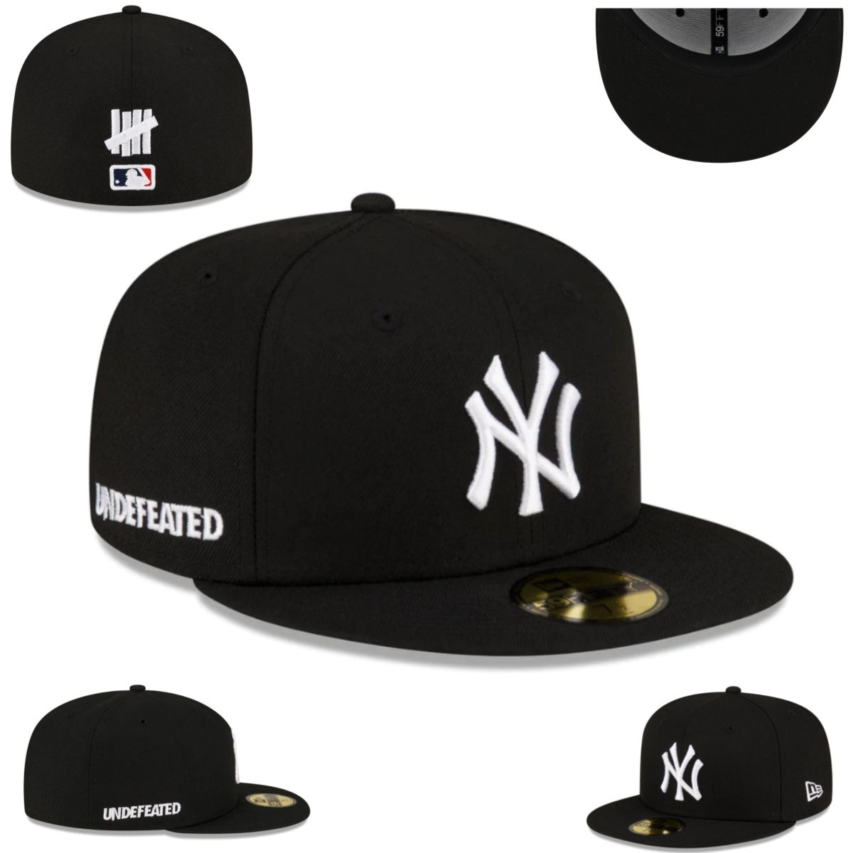 NY Yankees × Undefeated – כובע פרימיום 59FIFTY שחור