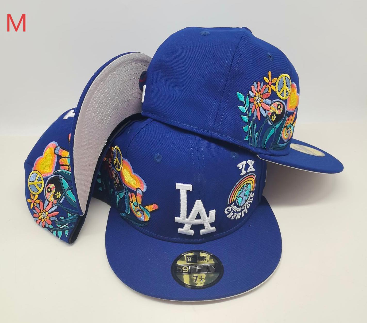 LA Peace & Flowers × Blue Edition – כובע פרימיום רקמה צבעונית 59FIFTY