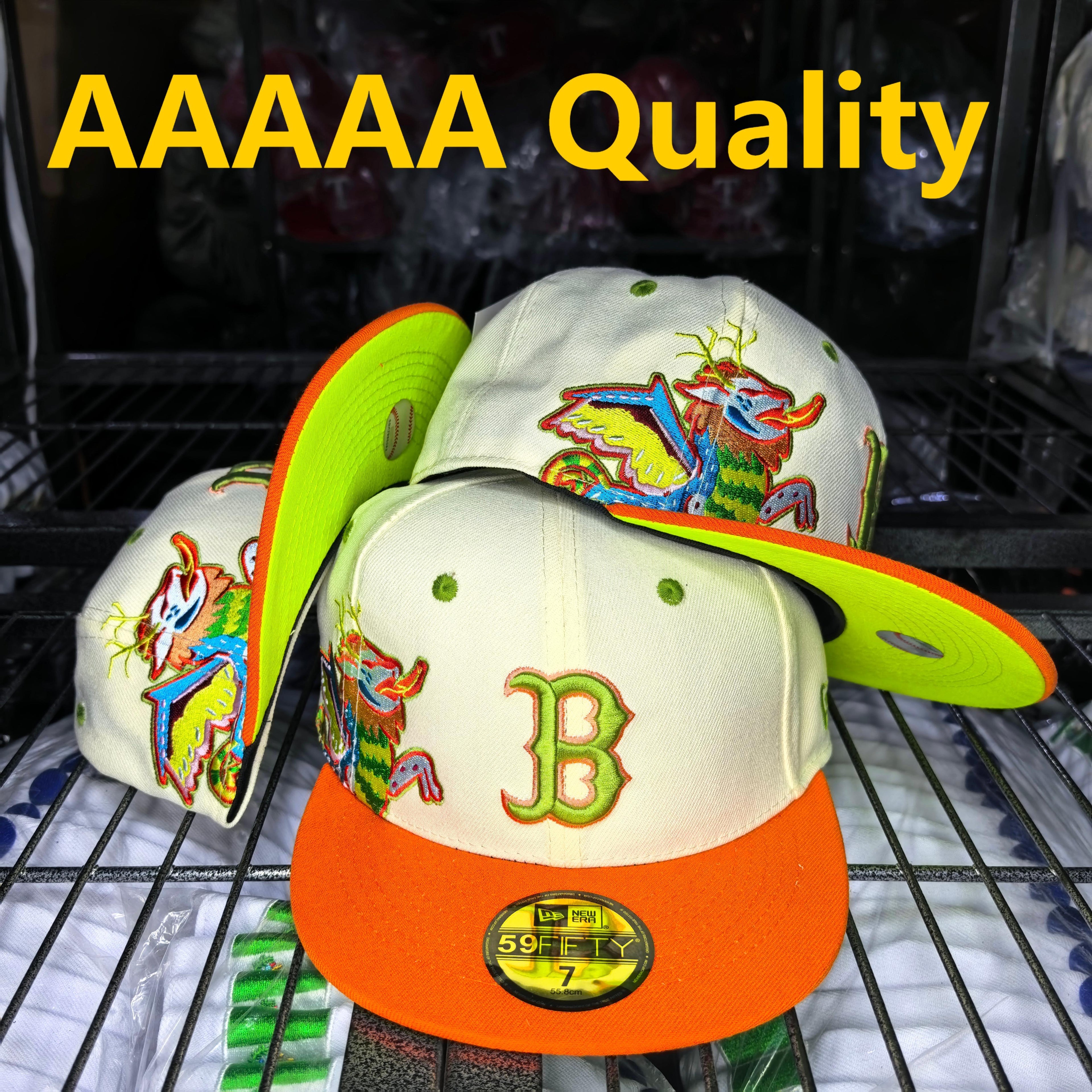 כובע דרגון בוסטון לבן־כתום