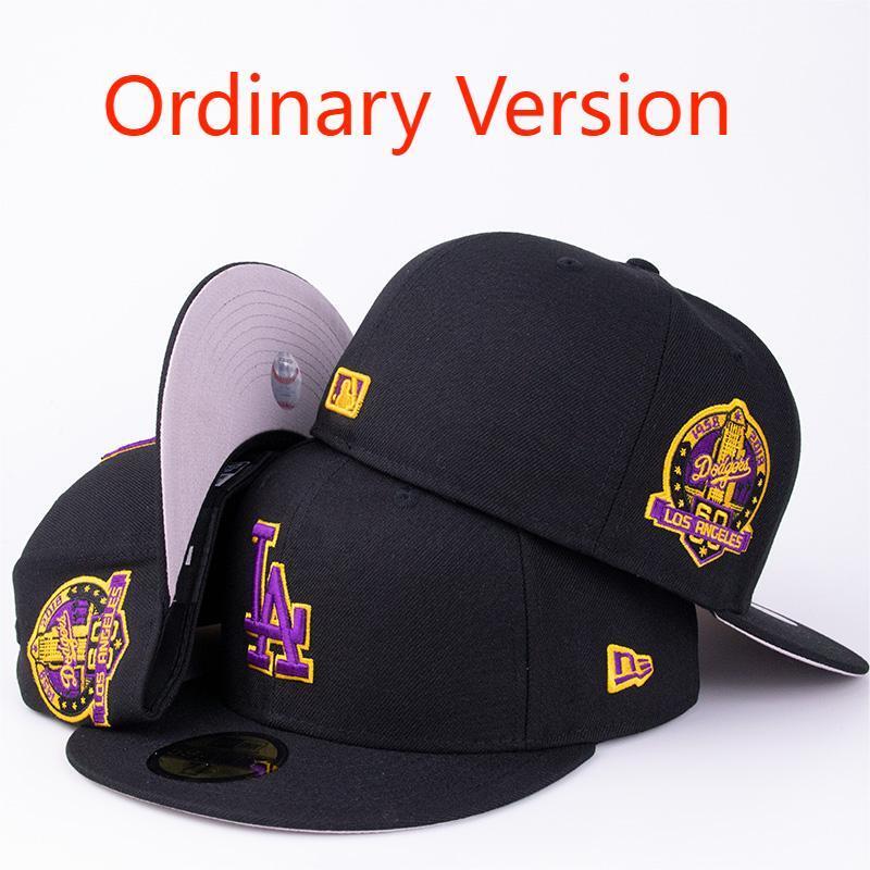 LA Dodgers × Purple–Gold Edition – כובע פרימיום 59FIFTY שחור