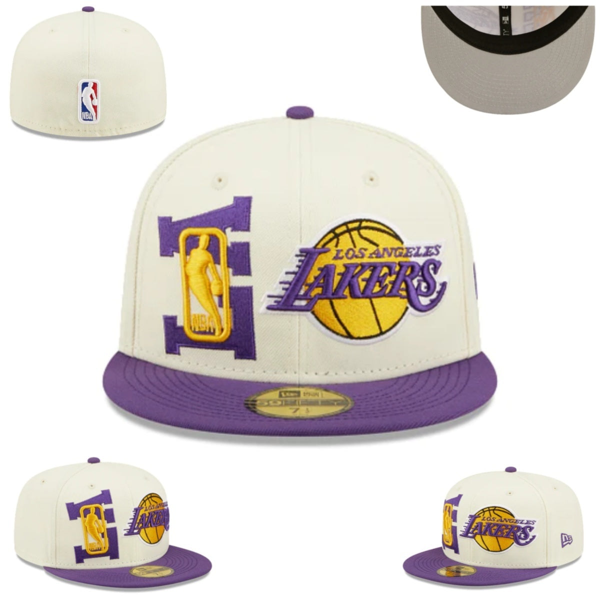 כובע Los Angeles Lakers סגול־שמנת New Era