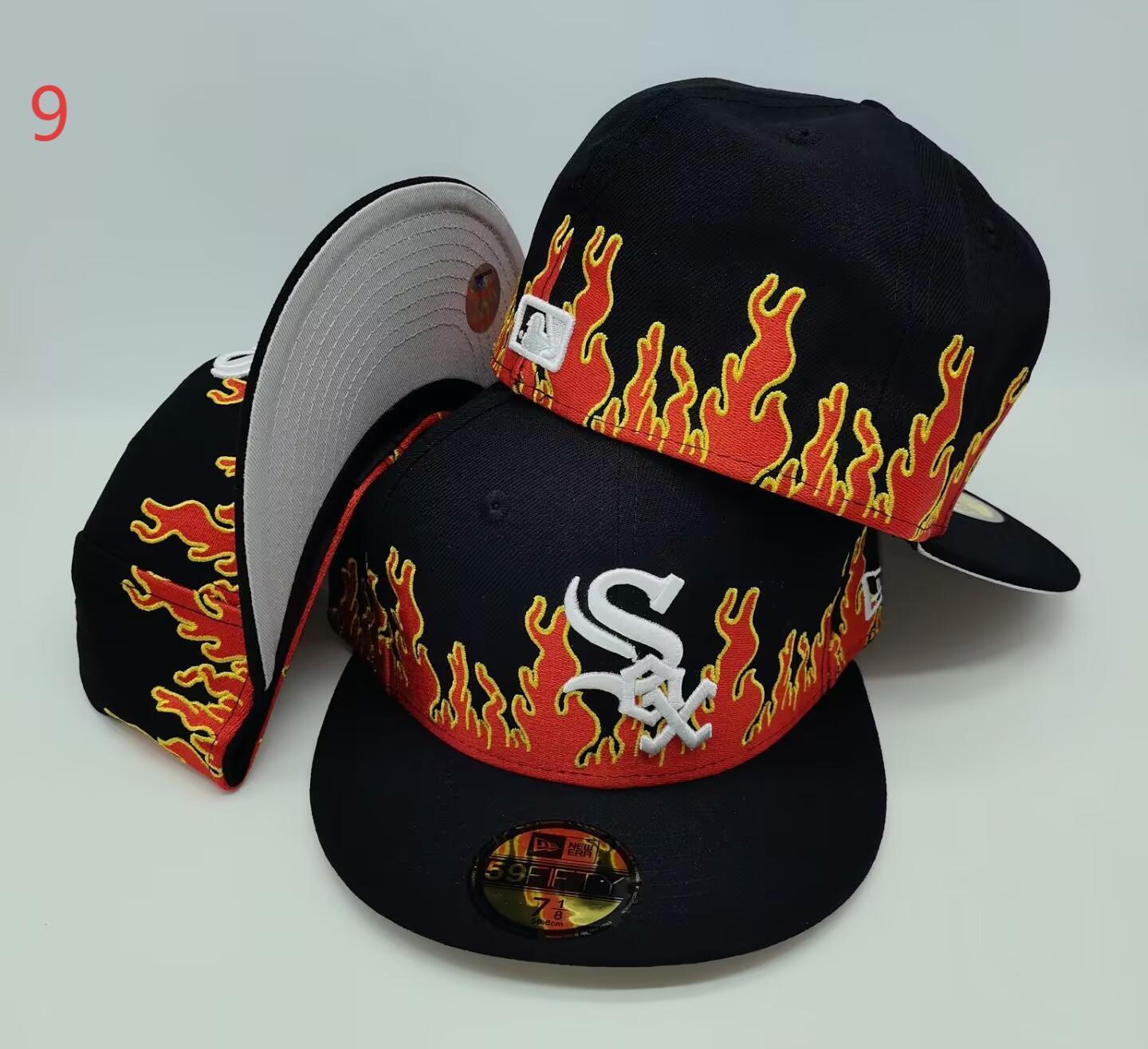 Chicago White Sox × Firestorm Flames – כובע פרימיום רקמה להבות 59FIFTY