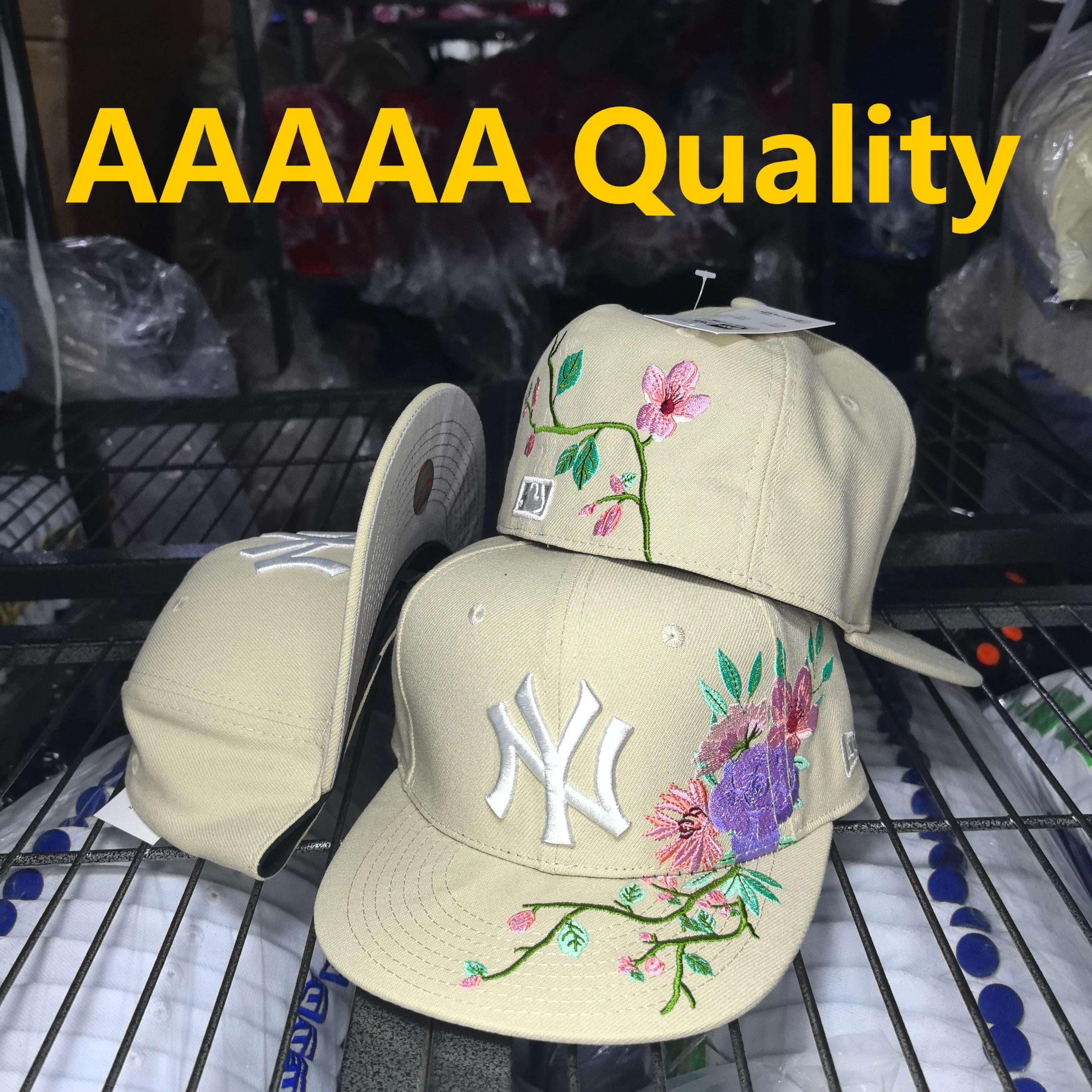 כובע NY פרחים שמנת