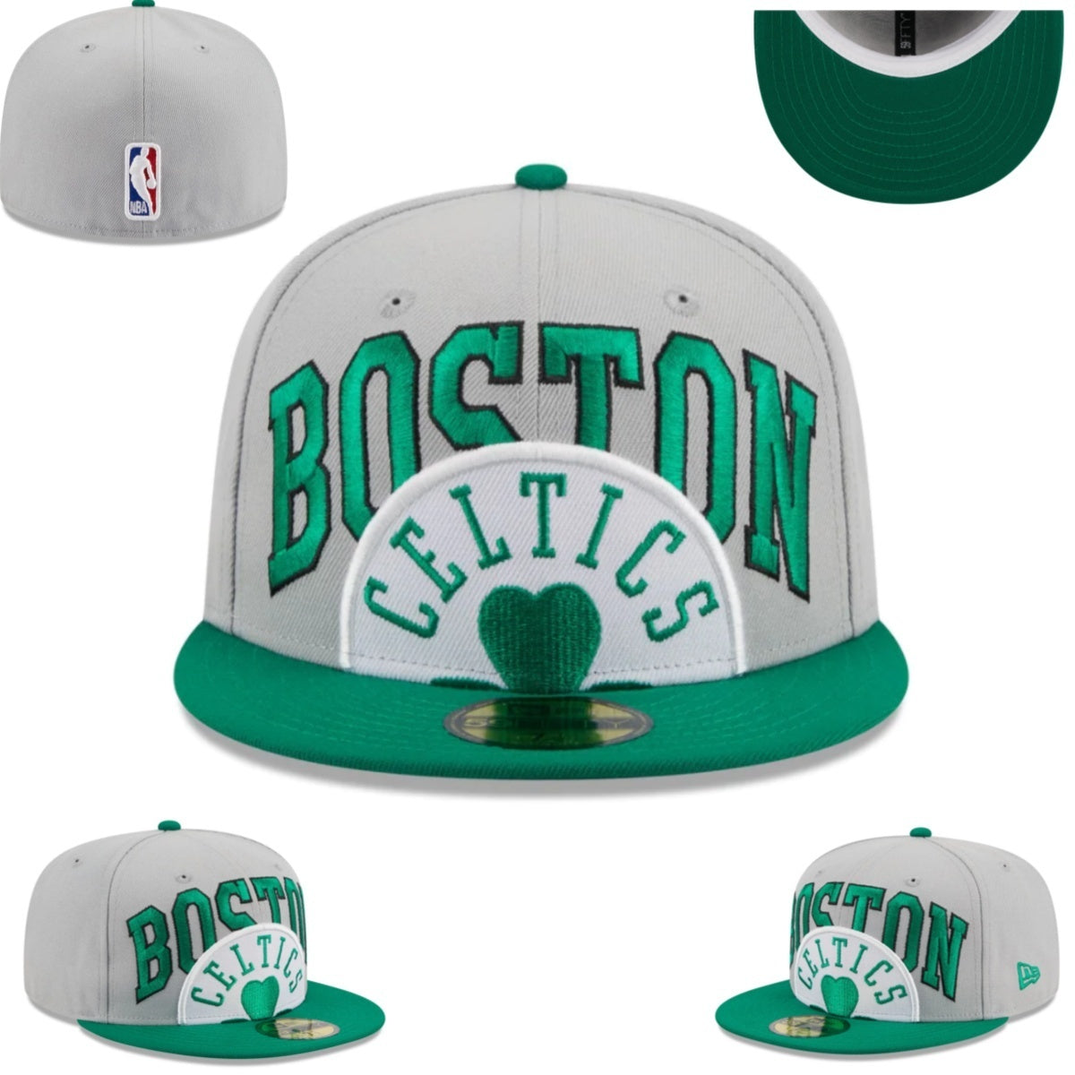 כובע Boston Celtics אפור־ירוק New Era