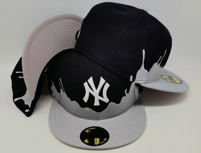 NY Yankees × Silver Drip Edition – כובע פרימיום רקמה טפטופים כסופים 59FIFTY